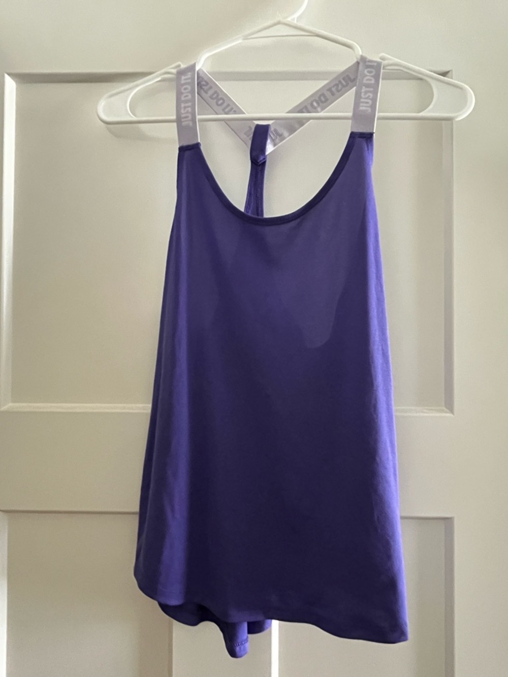 Nike Purple Racerback Training Tank with White Branded Straps